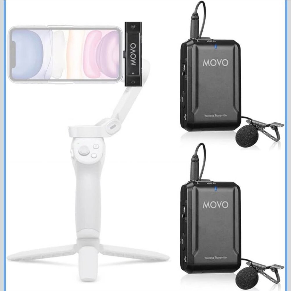 Movo Edge-DI-Duo Wireless Lavalier for iPhone iPad